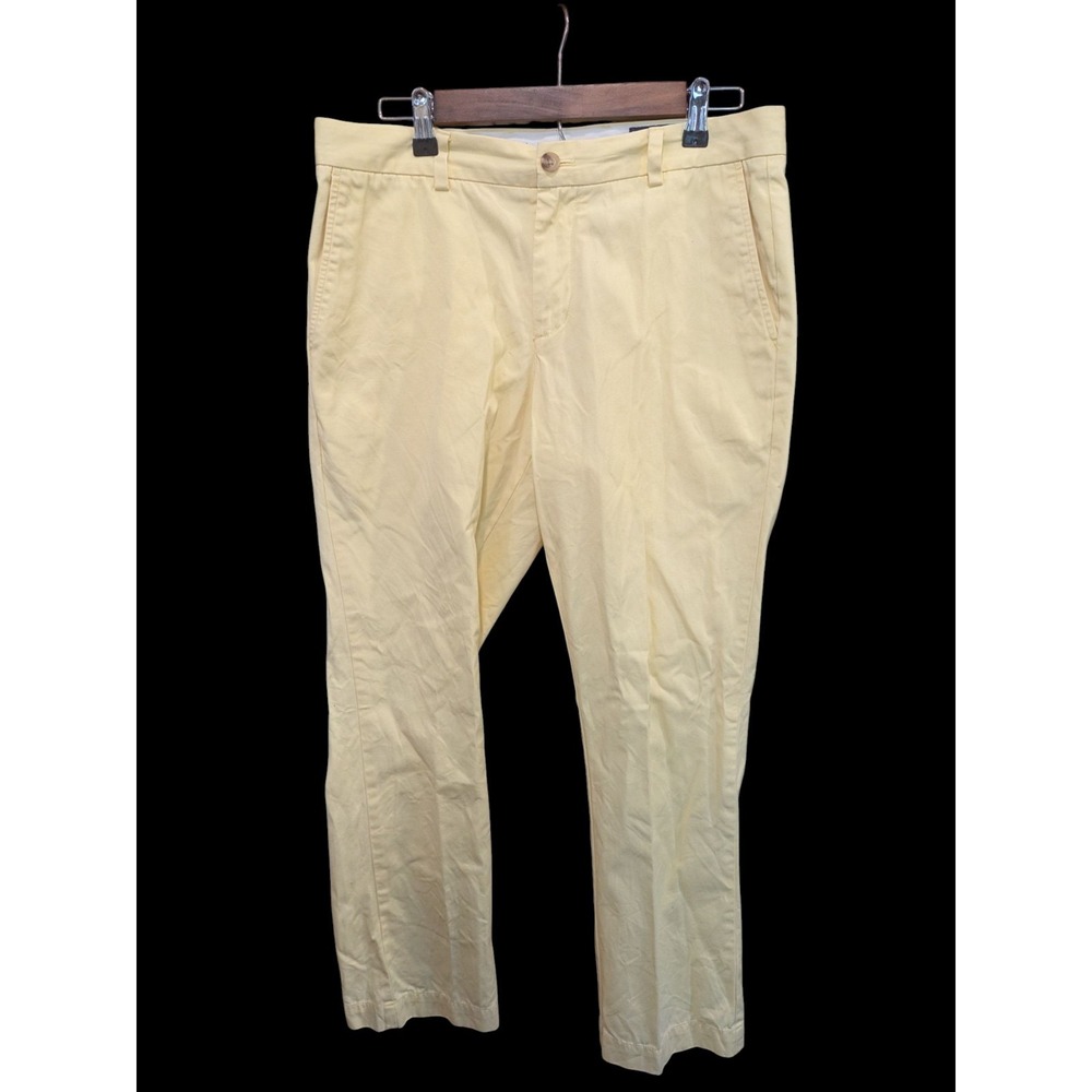 Vineyard Vines By Shep & Ian Solid Yellow Pants 33X30 Preppy‎ Mens Cotton